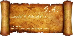 Izsóf Adrián névjegykártya