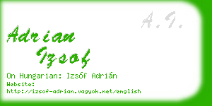 adrian izsof business card